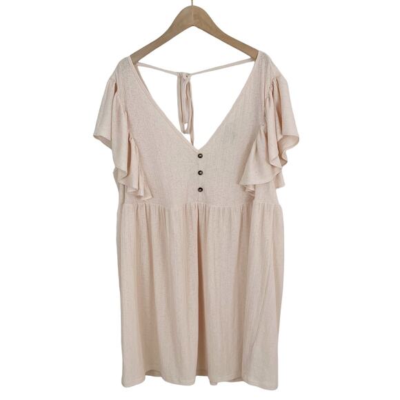 NWOT ASOS Blush Flutter Sleeve Mini Dress Size 10 - Picture 1 of 5